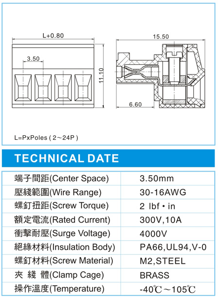 CMP 1.5-XX-3.50-00(300V,10A)参数