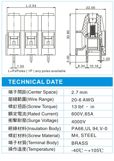 EMQ 10-XX-12.7-00(600V,65A)尺寸图