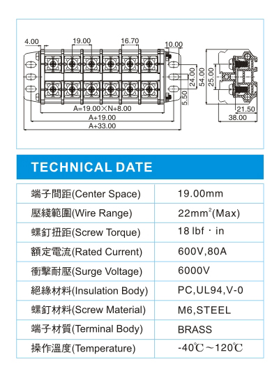 功率型接线端子,PS 22-XX-00-F5(600V,80A)尺寸图