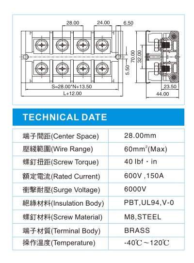 功率型接线端子,PS 60-XX-03(600V,150A)尺寸图